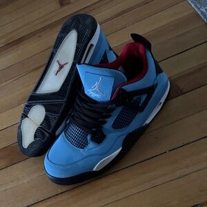 Jordan Men's Sky Blue and Black Sneakers